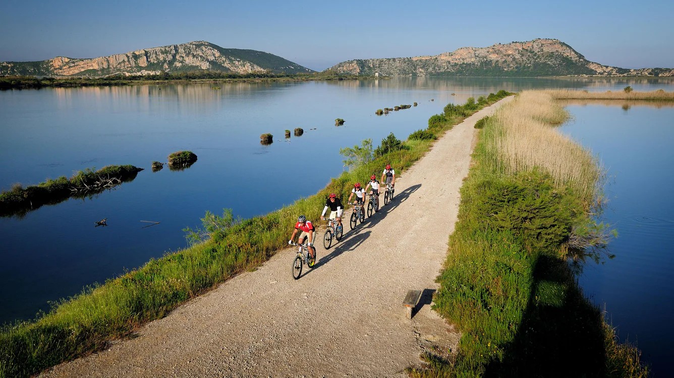 biking gialova lagoon Costa Navarino